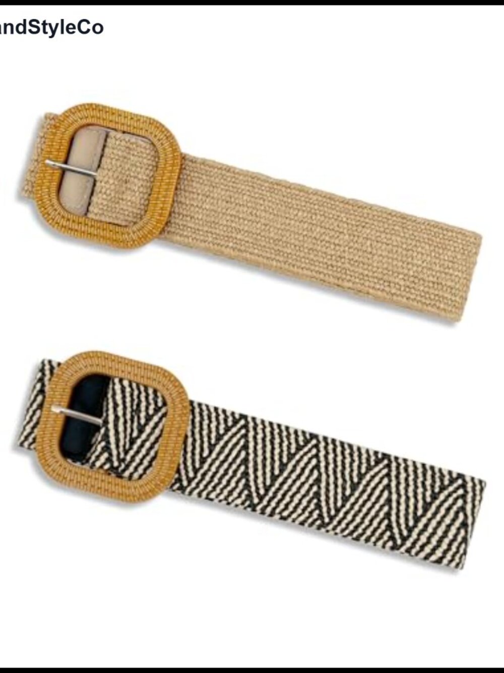 Straw Woven Elastic Stretchy Waist Belts for Women Boho Braided Raffia Belt